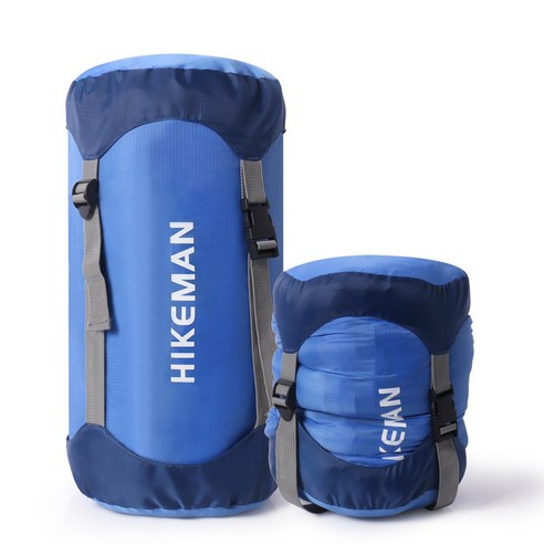 캠프맨 침낭 압축팩 캡형 뚜껑형 압축색 보관 가방 주머니, M, 블루, 1개