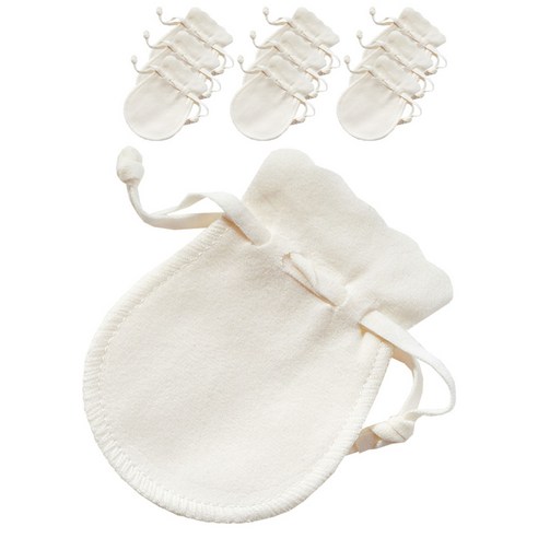 10pcs 스웨이드 미니주얼리파우치 반지주머니 7*9cm, 화이트, 10개