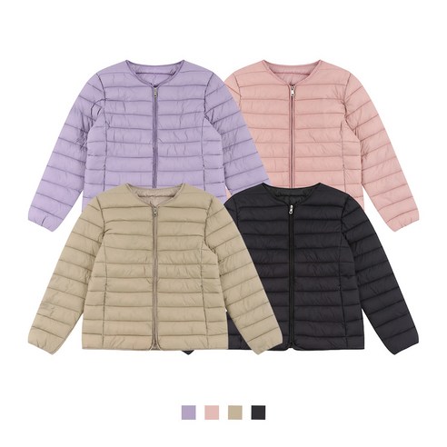 [스카이패션] 여성 베이직 U넥 경량 다운 패딩 자켓