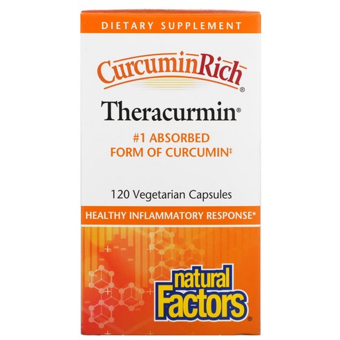 테라큐민  Natural Factors CurcuminRich Theracurmin 베지 캡슐 120정, 120 개