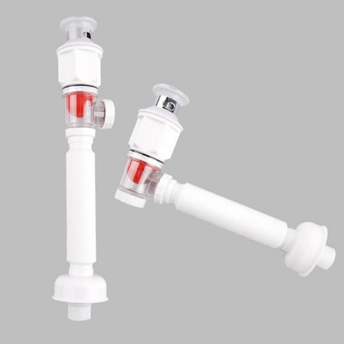 세면대부품 세면대 냄새방지 수전 자동팝업 일체형트랩 바닥벽겸용, 1개