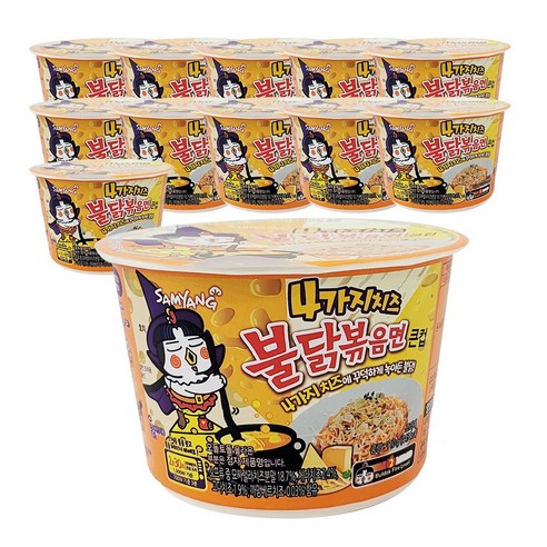 삼양 4가지 치즈 불닭볶음면 큰컵 110gx12컵, 12개