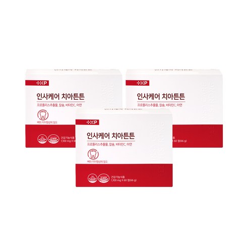 인사케어 치아튼튼 프로폴리스 칼슘 비타민C 아연, 3세트, 30회분