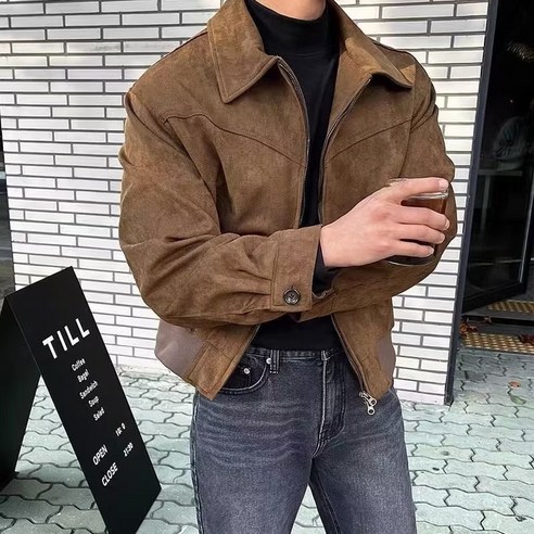 시크함과 편안함이 조화를 이루는 ANYOU 스웨이드자켓