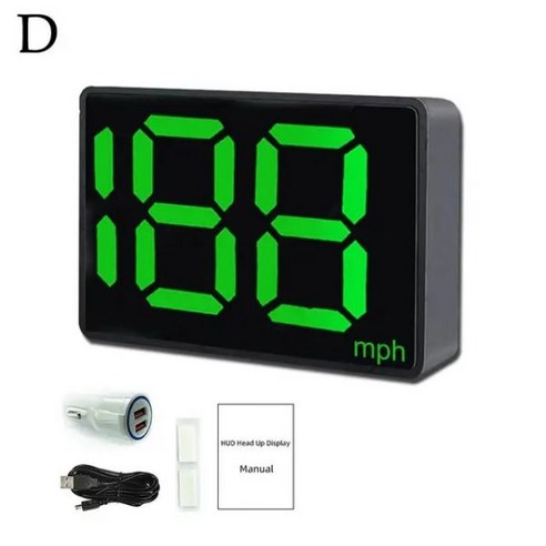 HUD GPS 속도계 헤드업 디스플레이 주행 거리계 자동차 디지털 속도 전자 2 색, D, 1개