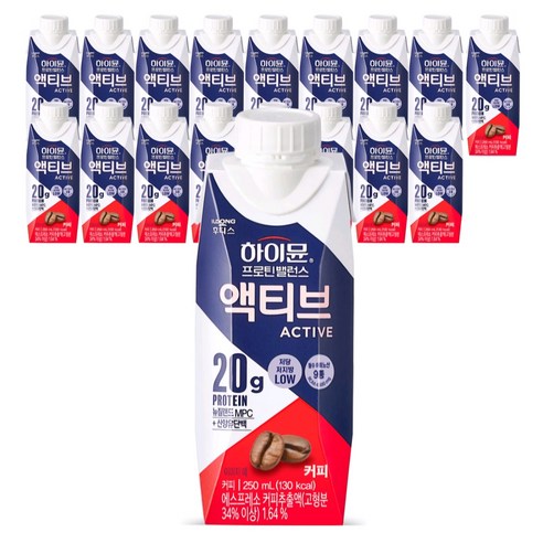 골든싸이]하이뮨_프로틴밸런스액티브커피 250ml 12개