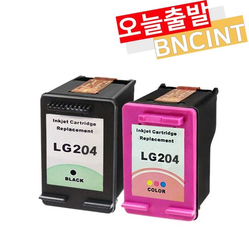 LG 204K 204P 재생잉크 LIP2040VF 2040VW 호환잉크 세트, 1세트, 검정 컬러