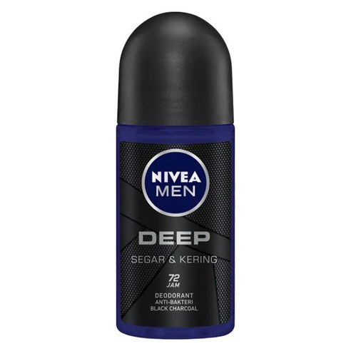 니베아 남성용 딥 세가 앤 커링 72 잼 롤 온 데오드란트, 1개, 50ml