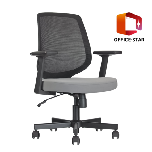 일본정품브랜드 OFFICE . STAR SMALL 사무용 의자 회의실용 학생용 컴퓨터 메쉬 체어, 흑색 + 흑색 + 회색