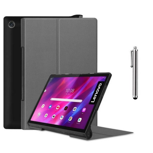 레노버 요가탭11 케이스 플립 하드 커버 케이스 거치대 YT-J706F J706N 케이스나라 Lenovo Yoga Tab11, 그레이