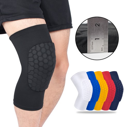 관절기능성스포츠 무릎 충돌 보호 슬개골 보호, 블랙 싱글 M
