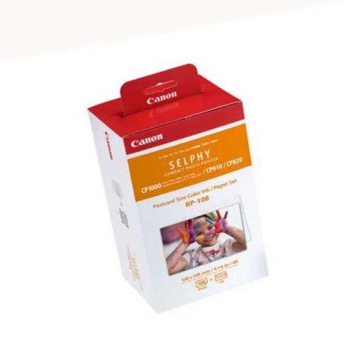 [초이샵]셀피 CP910 캐논 정품잉크+인화지 108매 SETch+6394EA, 1세트