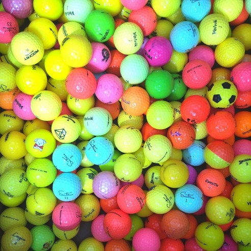 [스토어감동] 골프공 로스트볼 여러가지 유광 컬러볼 모음 40구 A+ A-, 40개, 1개입, 랜덤컬러