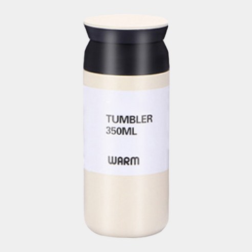 위베이지크 어디서나쏙 예쁜 진공 텀블러, 아이보리, 350ml