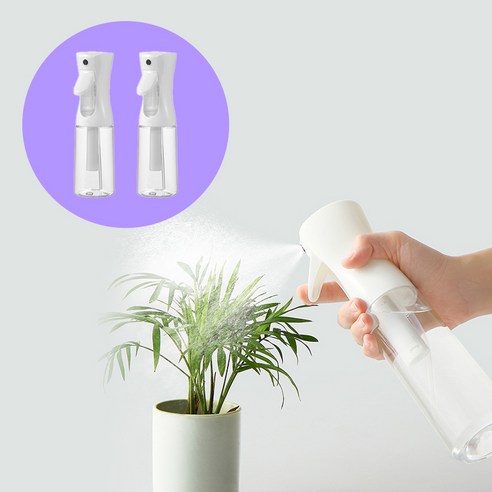 일상팡팡 식집사필수 다목적 청소용 안개분무기, 투명 200ml, 2개
