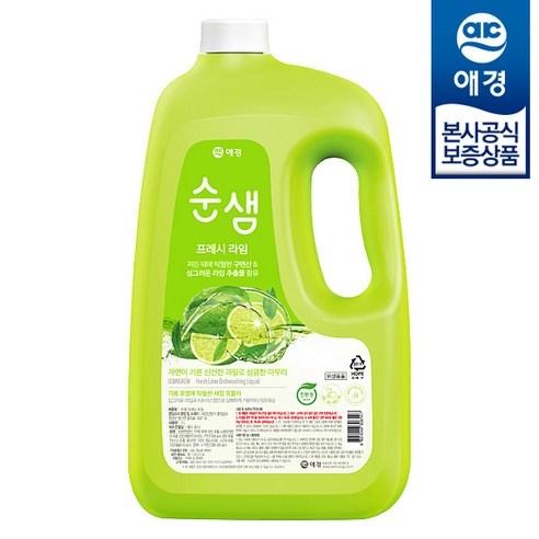   순샘 라임 주방세제, 3L, 1개