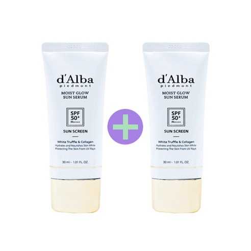 [달바] 모이스트 글로우 선세럼 1+1, 2개, 30ml