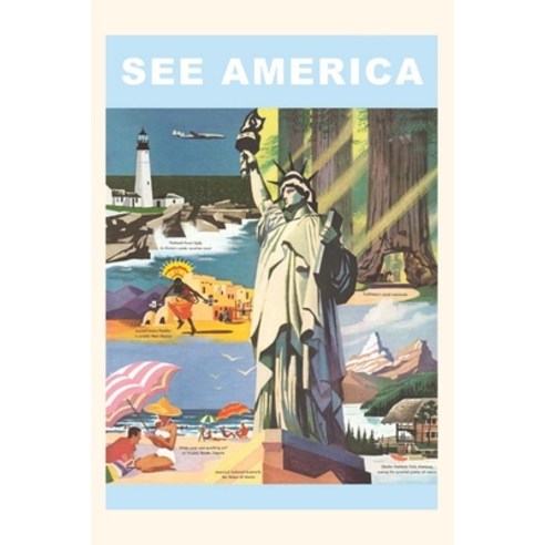 (영문도서) Vintage Journal Travel Poster for the United States Paperback, Found Image Press, English, 9781648110023