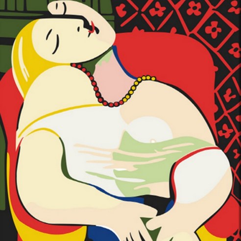 모모픽스페인팅 DIY명화그리기 대형 60x75cm, WH02 피카소 꿈