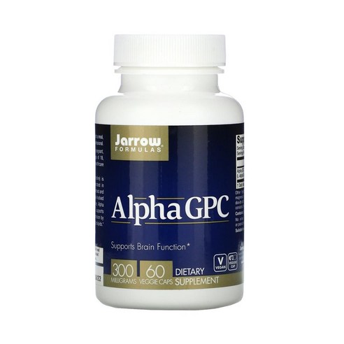 자로우 포뮬러 알파 GPC 미국 Jarrow Formulas Alpha GPC Supports Brain Function 300mg 베지캡 60정, 1개