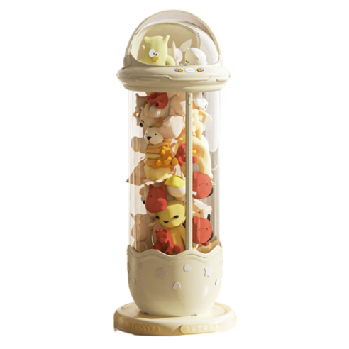 꿈을 담는 투명한 공간, 도리치 지퍼형 원통 인형 보관함 인형정리함