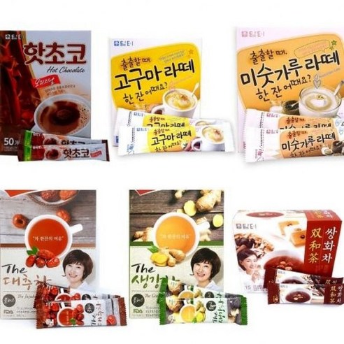 담터 핫초코 고구마라떼 미숫가루라떼 쌍화차 생강차 대추차