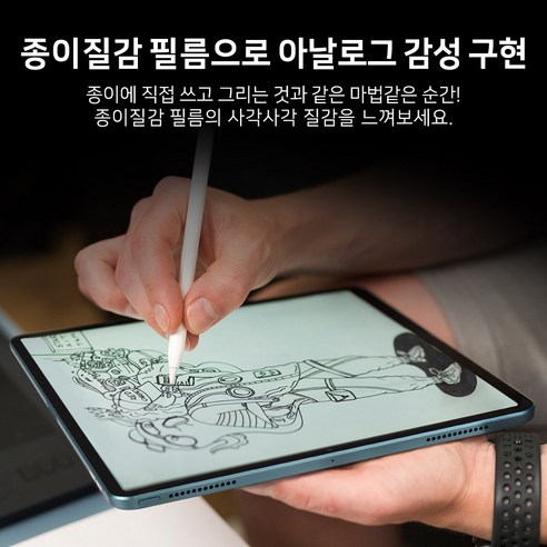 자연스럽게 쓰고 눈부심 없이 보호하세요: 랩씨 저반사 지문방지 종이질감 소프트 스케치 필름