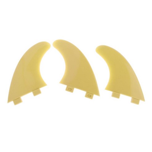 3 pcs 서핑 보드 휴대용 트라이 퓨처 서핑 롱보드 숏보드, 노란색, PVC.