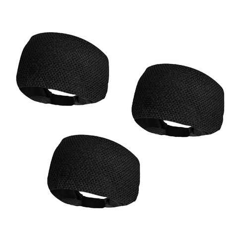 에스앤브로 3-WAY 메쉬 와플 스포츠 헤드 밴드, 블랙, 3개