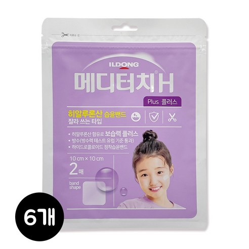 메디터치 H 플러스 습윤밴드 2매입, 6개