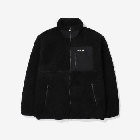 [FILA] 우븐 포켓 플리스 자켓_FE2JKE6105X_BLK