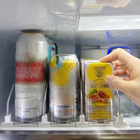 냉장고 정리를 위한 필수 도구: 공간의 사소함 캔 음료 정리 디스펜서