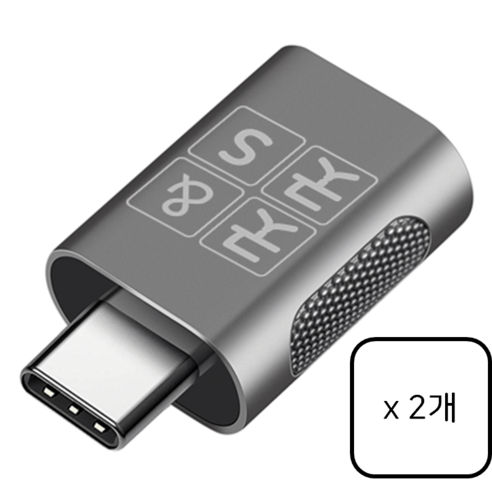 굿앤굿스 고급형 메탈 OTG C타입 젠더 SG101, 2개입