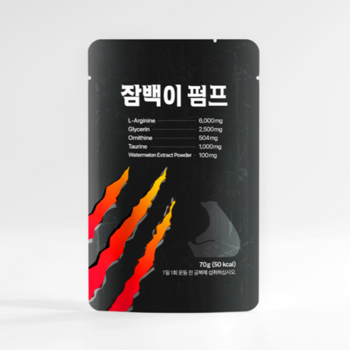 잠백이 펌프 무카페인 아르기닌 헬스부스터 70ml 30팩, 30개