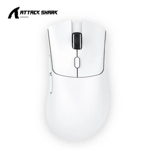 Attack Shark R1 블루투스 마우스 18000dpi PAW3311 트라이 모드 연결 매크로 게이밍 마우스 1000Hz, 1) White, 1) White