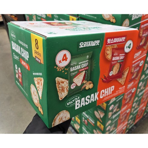 [식자재랜드]코스트코 익사이클 바삭칩 오리지널, 45g, 4개