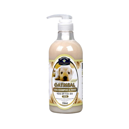 벨버드 오트밀 반려견 샴푸 & 린스 겸용, 750ml, 1개