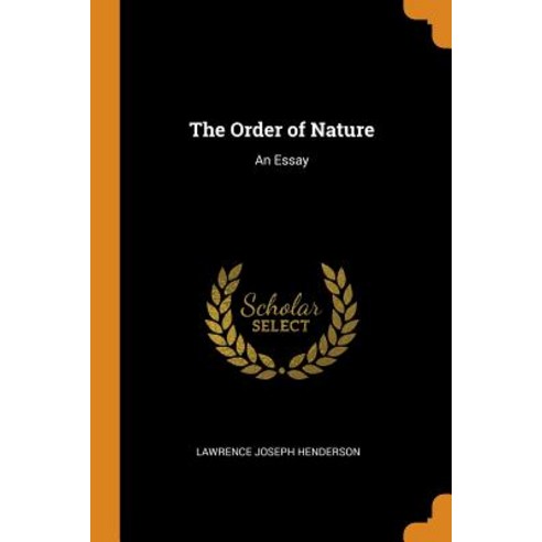 (영문도서) The Order of Nature: An Essay Paperback, Franklin Classics, English, 9780342403387