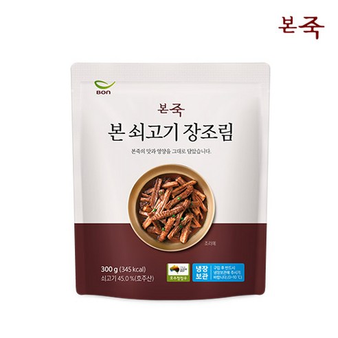 [본죽] 냉장 쇠고기장조림 300g 3팩, 3개