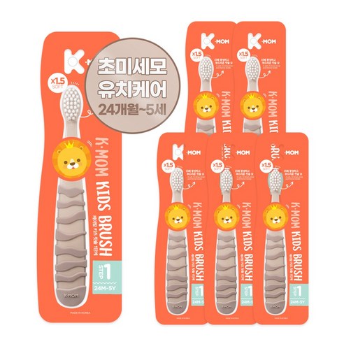 케이맘 처음칫솔 1단계, 퍼스트브라운, 1개입, 6개