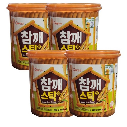 청우 참깨스틱 220g x 4, 4개