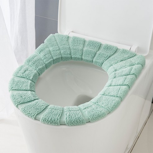 YAPOGI범용 변기 커버 화장실 쿠션 가정용 화장실 변기 커버, 단색 녹색