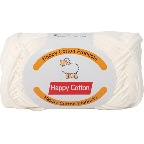 포근한 행복을 손뜨개로 엮다: Yarna 해피코튼 뜨개실 701 화이트 해피코튼