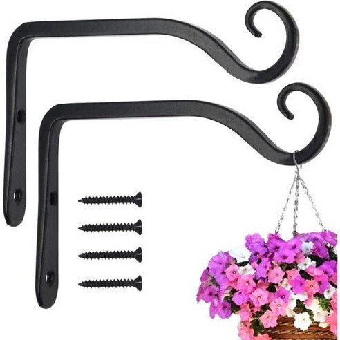 Besuche den LOOGIStore LOGOGI 플랜트 램프 홀더 철 벽면 후크 15cm 플랜터 버드하우스 등불 풍동 샹들리에 2개 572273, Schwarz