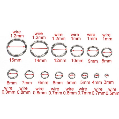 기부반지 200 개/묶음 스테인레스 스틸 오픈 점프 반지 팔찌 목걸이 귀걸이 펜던트 커넥터 보석 만들기 부