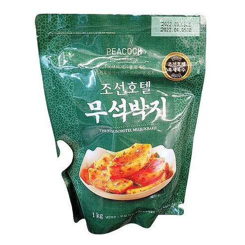 피코크 피코크 조선호텔특제육수 무석박지 1kg x 1개, 종이박스포장