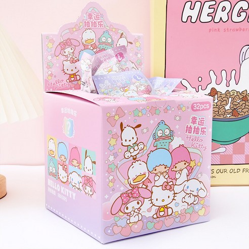 칼노 산리오 카피바라 랜덤 뽑기 지우개 버터베어 헬로키티 캐릭터, 1개, NEW 랜덤박스(32개입)