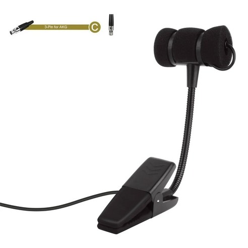 콘덴서 유선 색소폰 마이크 프로 클립온 무대 트럼펫 색소폰 구즈넥 악기 마이크 AKG 슈어용, C FOR AKG, 1개