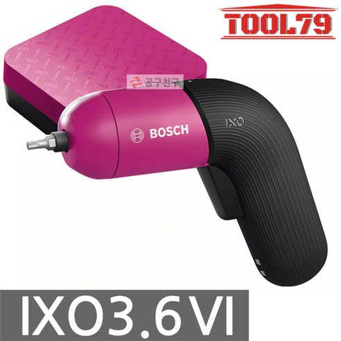 보쉬 IXO 6 COLOUR 3.6V 충전 스크류드라이버 핑크, 본품, 1세트