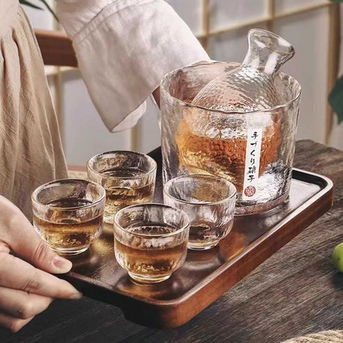 일본식 사케 도쿠리 쿠보타 만쥬 센쥬 새로잔 사케잔 세트, 3. 와인병+오동나..., 1개 - 차/다기세트 | 쿠팡